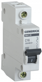 Автоматический выключатель Generica 16A