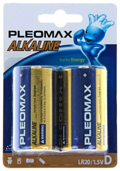 Батарейка Pleomax LR20 (упаковка 2шт)